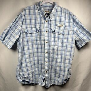 Magellan Sportwear Men's Blue Plaid Shirt XXL